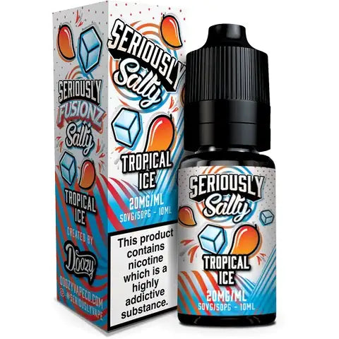 Doozy Seriously Fusionz Nic Salt E-Liquid tropical ice on white background