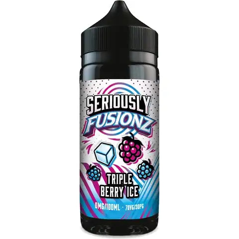 Doozy Seriously Fusionz triple berry ice 100ml Bottle on white background