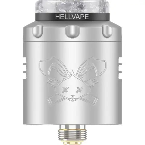 Hellvape Dead Rabbit 3 RDA 6th Anniversary Edition Silver Black On White Background