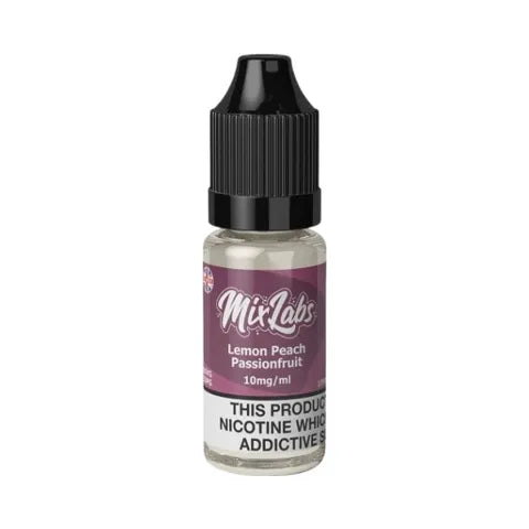 Mix Labs Nic Salt Lemon Peach Passionfruit On White Background