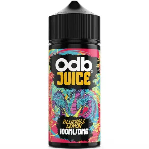 ODB Juice Bluerazz Lemon 100ml bottle on white background