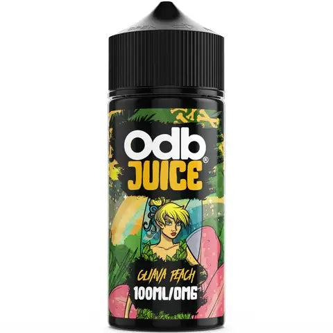 ODB Juice Guava Peach 100ml bottle on white background