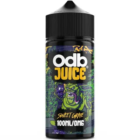 ODB Juice Sweet Grape 100ml bottle on white background