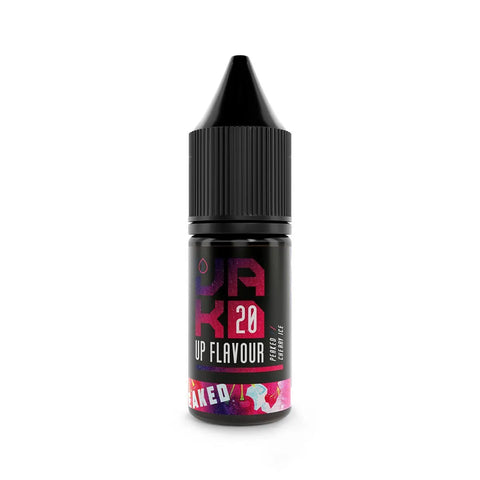 cherry ice peaked jakd 10ml nic salt on white background