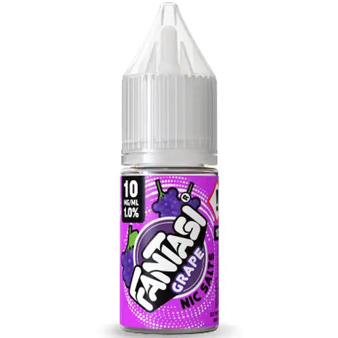 Fantasi grape 10mg nic salt 10ml bottle on white background