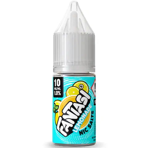 Fantasi lemonade 10mg nic salt 10ml bottle on white background