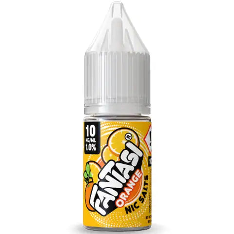 Fantasi orange 10mg nic salt 10ml bottle on white background