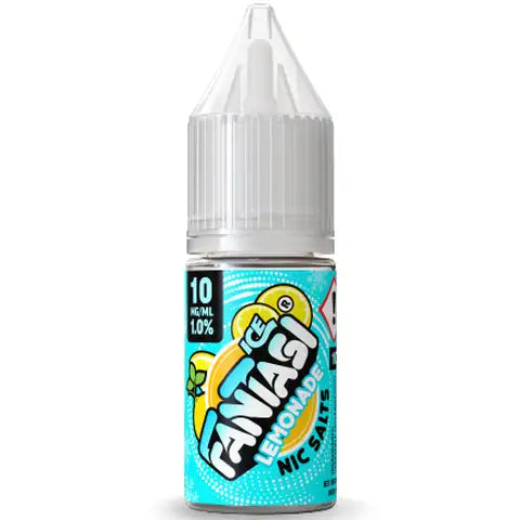 Fantasi Ice lemonade 10mg nic salt 10ml bottle on white background