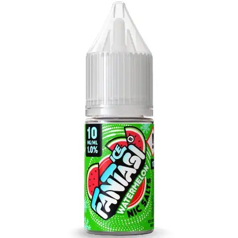 Fantasi Ice watermelon 10mg nic salt 10ml bottle on white background