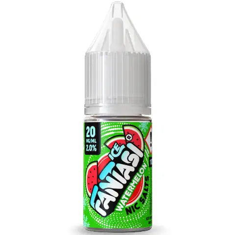 Fantasi Ice watermelon 20mg nic salt 10ml bottle on white background