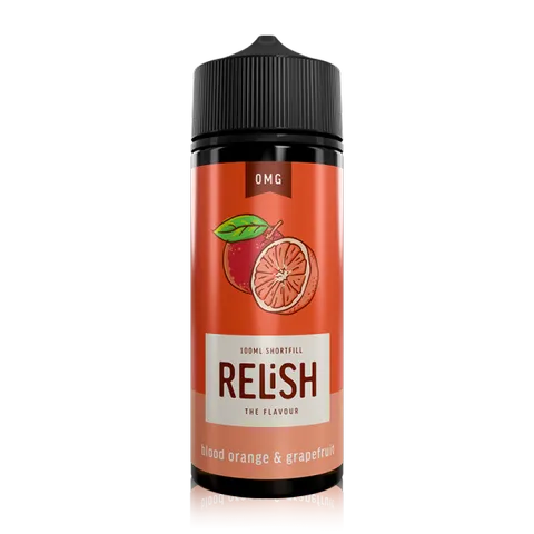 relish blood orange grapefruit 100ml on black background