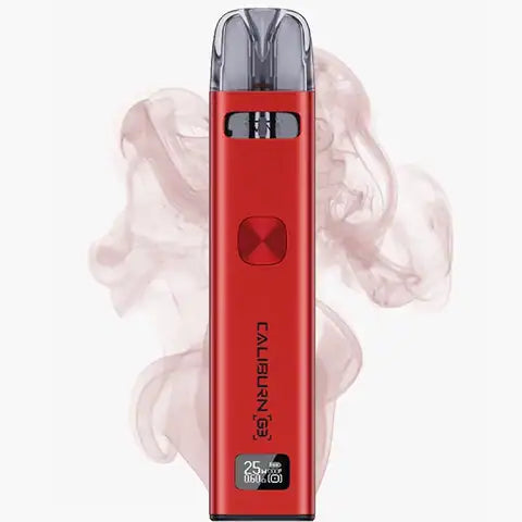 Uwell Caliburn G3 Pod Vape Kit Red On White Background